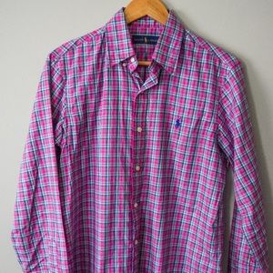 POLO RALPH LAUREN (S) PLAID DRESS SHIRT